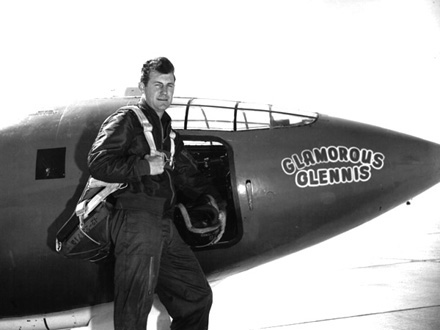 Chuck Yeager with Glamorous Glennis