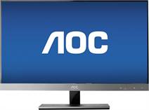 AOC - 27" Widescreen Flat-Panel IPS LED HD Monitor - Piano Black/Silver