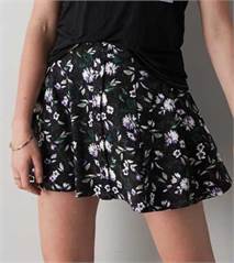 AEO Printed Button Front Circle Skirt
