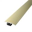 MD Building Products Cinch 1.5 in. x 36 in. Beige Fluted T-Molding Transition Strip for Similar Height Floors with Snap Track