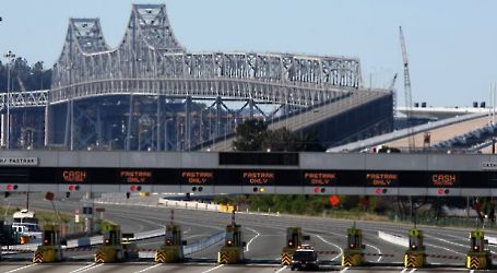 A California Highway Patrol officer guards the closed toll plaza leading to the San Francisco Bay Bridge October 28, 2009 in Oakland, California.  - (Photo by Justin Sullivan/Getty Images)
