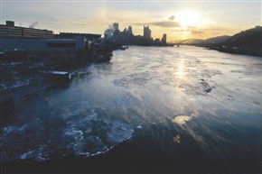  Steam blows across a thin layer of ice last January on the Ohio River. Last winter's historic cold has brought a new sense of urgency to predictions.