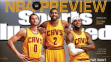 LeBron James, Kyrie Irving and Kevin Love of the Cleveland Cavaliers are featured on the cover of Sports Illustrated's NBA Preview issue this week. / (Photo by Al Tielemans/Sports Illustrated)