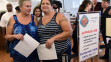 Cathy Grimes (L) and Tara Traynor, both of Nevada, obtain a marriage license   (Photo by Ethan Miller/Getty Images)