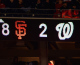 A view of the scoreboard that shows the San Francisco Giants leading the Washington Nationals in the top of the eighteenth inning during Game Two of the National League Division Series at Nationals Park on October 4, 2014 in Washington, DC.  (Photo by Patrick Smith/Getty Images)