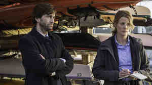 David Tennant, left, and Anna Gunn star in the Fox TV crime drama, Gracepoint.
