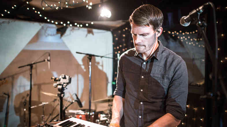 Scott Hansen, a.k.a. Tycho, performs with his band at KEXP in Seattle.