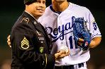 Staff Sgt. Pedro Sotelo poses with Jeremy Guthrie