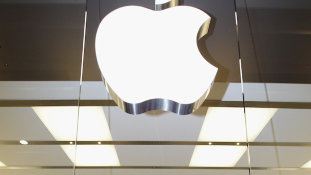Sign above the entrance of an Apple store. (credit: Vittorio Zunino Celotto/Getty Images)