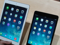 Apple's new iPad Air and iPad Mini tablets are seen on October 22, 2013 in San Francisco, California. (credit: GLENN CHAPMAN/AFP/Getty Images)
