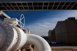 A natural gas compressor station located near La Grange, Texas, on Jan. 29, 2014.