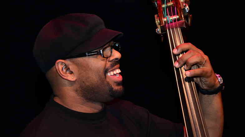 Christian McBride in rehearsal at the Kennedy Center.