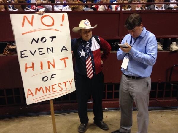 Scene from the floor of the 2014 Texas Republican convention in Fort Worth.