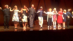 Curtain call featuring (from left to night) Buddy Brae, Corrie Donovan, Cecily Gordon, Chrisian Bester, Ricky Ian Gordon, Colleen Mallette, Jenna Meador, Amy Stewart, Alison Whitehurst, and Anthony Fortino