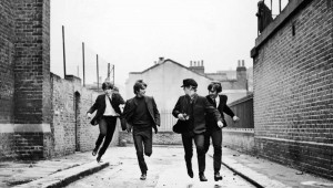 The Beatles run free in A Hard Day’s Night.