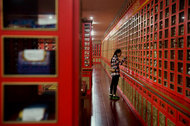 A Tibetan law student at the E. Gene Smith Library in southwest China.