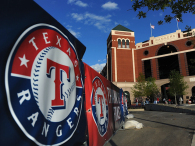View of Rangers Ballpark in Arlington before a game. (credit: Ronald Martinez/Getty Images)