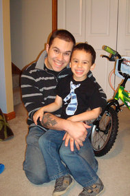 Gerardo Mena and his son.
