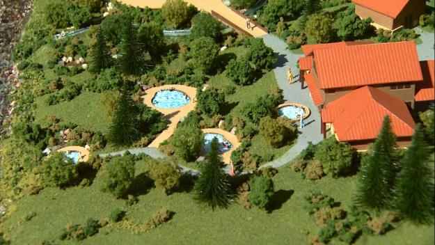 A model of the new hot springs (credit: CBS)