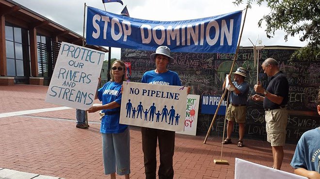 Pipeline protestors