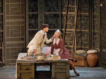 Isabel Leonard as Cherubino and Marlis Petersen as Susanna in Mozart's 'Le Nozze di Figaro.' Richard Eyre's production of the opera, conducted by James Levine, opened the Met season on Sept 22, 2014