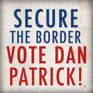 A graphic, Dan Patrick offers on his campaign site for users to upload to their Facebook and Twitter profiles.