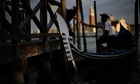 The iron stern ornament on a gondola