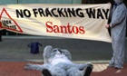 coal seam gas protest santos