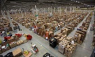 Amazon fulfilment centre in Swansea. The online retailer is hiring 13,000 seasonal workers to process millions of daily orders in the runup to Christmas.