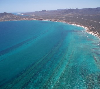 An aerial view of Cabo Pulmo.
