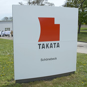 Takata Ignition Systems in Schoenebeck, Germany, which makes air bags. Millions of automobiles have been recalled because of a defect in the air bags' inflators.