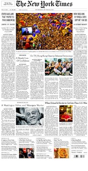 New York Times Front Page