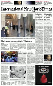 INYT Europe Front Page