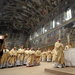 Pope Francis, center, celebrates mass at the Sistine Chapel shortly after his election as head of the Roman Catholic church.