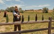 Seth MacFarlane takes target practice from a manageable distance in A Million Ways to Die in the West.