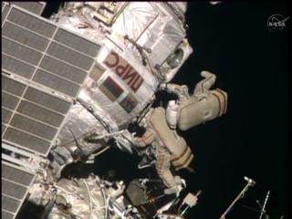Astronauts Dump Old Experiment During Spacewalk