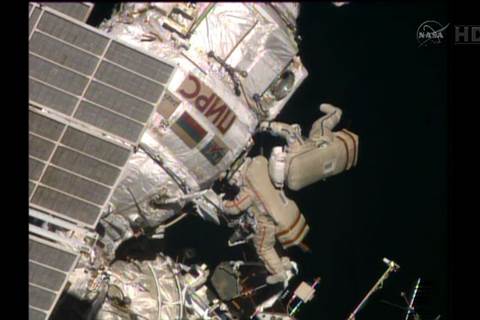 Astronauts Dump Old Experiment During Spacewalk
