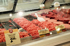 MIAMI, FL - JULY 08:  Meat is displayed in a case at a grocery store July 8, 2014 in Miami, Florida. According to reports, food prices have risen significantly, with ground beef rising 10.4 percent, pork 12.7 percent and oranges 17 percent from a year ago this May. U.S. Department of Agriculture predicted that food prices would rise and overall 2.5 to 3.5 percent this year, compared to 1.4 percent last year.   (Photo by Joe Raedle/Getty Images)