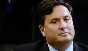 Ebola Response Coordinator Ron Klain looks on in the Oval Office of the White House during a meeting with President Barack Obama on Oct. 22, 2014, in Washington, D.C. (Olivier Douliery/Abaca Press/MCT)