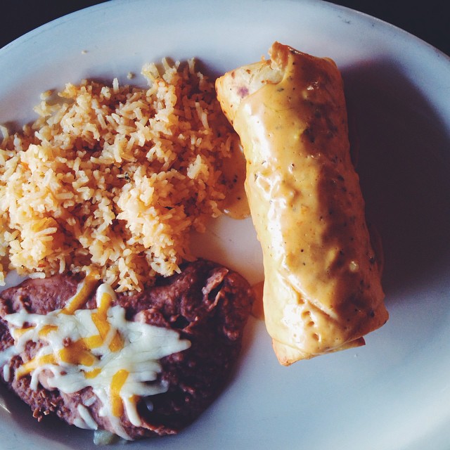 Yes, chimichangas are still bad. I chose this one because the waiter said it was one of his favorite dishes on the menu. But, hey, I get to tinker with a new photo-editing app.