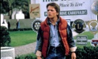 Michael J Fox as Marty McFly in Back to the Future.