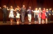 Curtain call featuring (from left to night) Buddy Brae, Corrie Donovan, Cecily Gordon, Chrisian Bester, Ricky Ian Gordon, Colleen Mallette, Jenna Meador, Amy Stewart, Alison Whitehurst, and Anthony Fortino