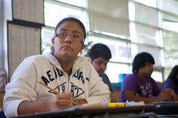 Students in Yvonne McDaniel's English for Speakers of Other Languages, or ESOL, class participated in English-language exercises during summer school at McCallum High School in Austin on July 31, 2013.