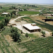 Farms outside Baghdad as seen from a U.S. Army Blackhawk helicopter. Much of Iraq's soil has a high salt content because of flooding and poor drainage.