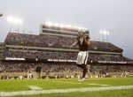 Texas A&M Aggies quarterback Kenny Hill throws during practice before a game against the Rice Owls at Kyle Field Saturday, Sept. 13, 2014, in College Station. (Cody Duty / Houston Chronicle)