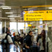 Passengers passing through U.S. Customs at Newark Liberty International Airport on Sunday.