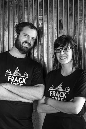 Photo: Conor Wallace and Courtney Marie, founders of the artists collective 'Spiderweb Salon' showing their support for a Frack Free Denton. Conner and Courtney are also known for their bands 'Forever and Everest' and 'Ella Minnow'. Check out their music here and remember to go vote FOR the ban.
Early voting is NOW-Halloween at the Civic Center and 701 Kimberley. Also on UNT campus this Mon-Fri. For times and more locations go to votedenton.com

http://foreverandeverest.bandcamp.com
http://www.reverbnation.com/ellaminnow

Photo Credit: Merrie Earnest