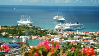 The cruises depart from San Juan and visit Grenada (pictured here), Barbados, St. Lucia, Antigua and St. Barts.