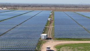 The 380 acre Webberville Solar Farm outside of Austin will power 5000 homes.