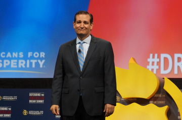 Texas Sen. Ted Cruz speaks to a rapturous crowd on the second day of an Americans For Prosperity summit in Dallas.